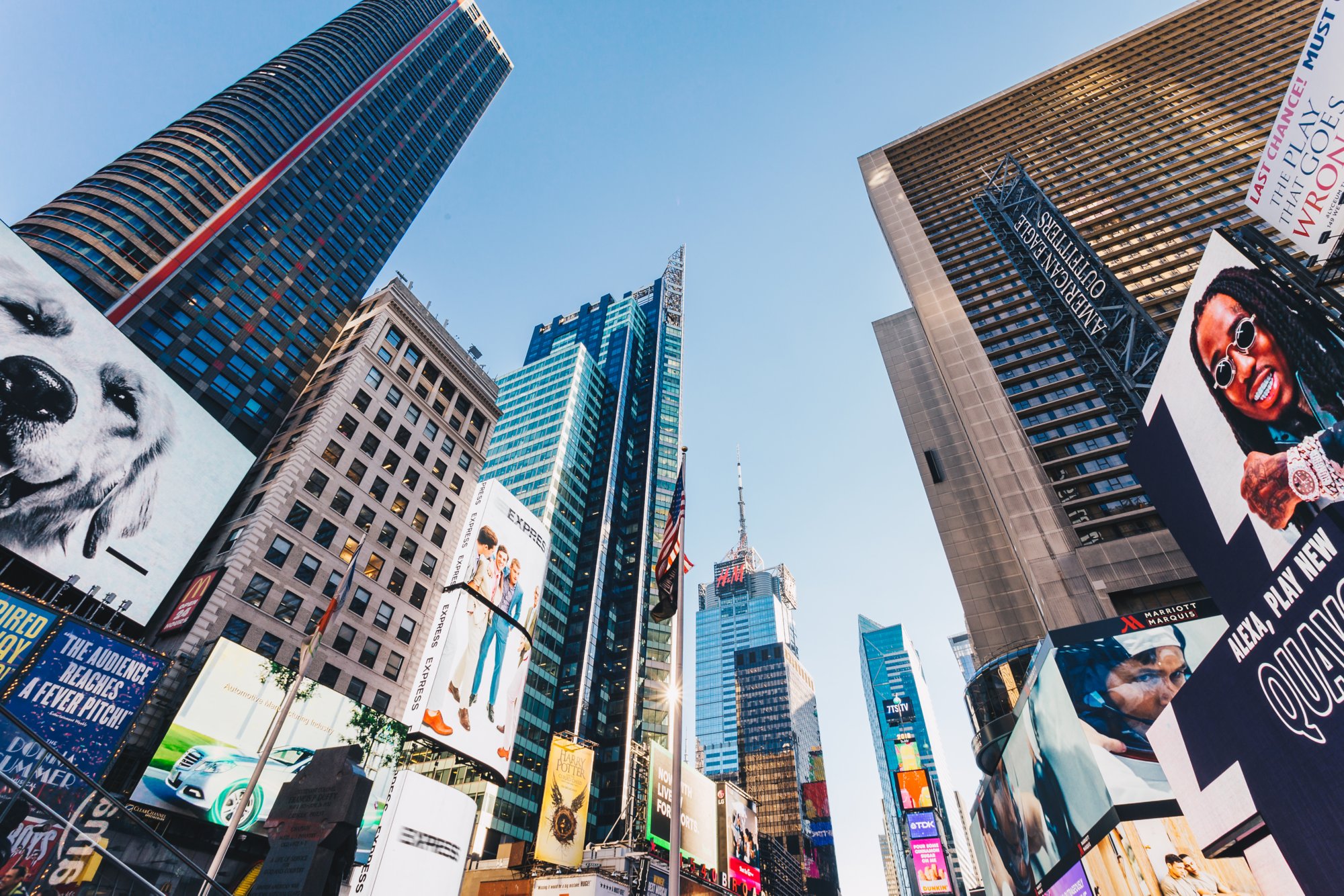 Wolkenkratzer am Time Square in New York
