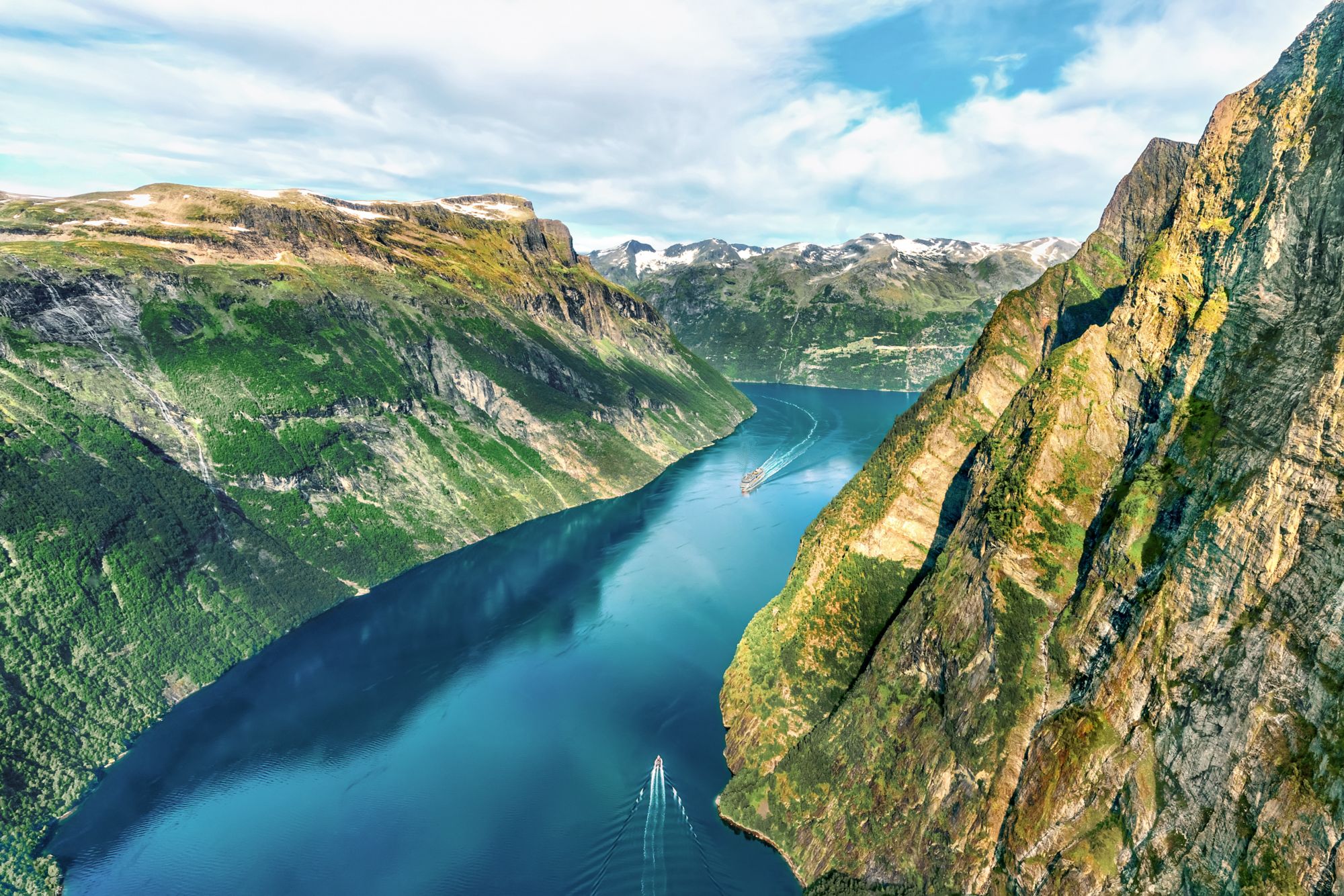 Geirangerfjord aus der Vogelperspektive