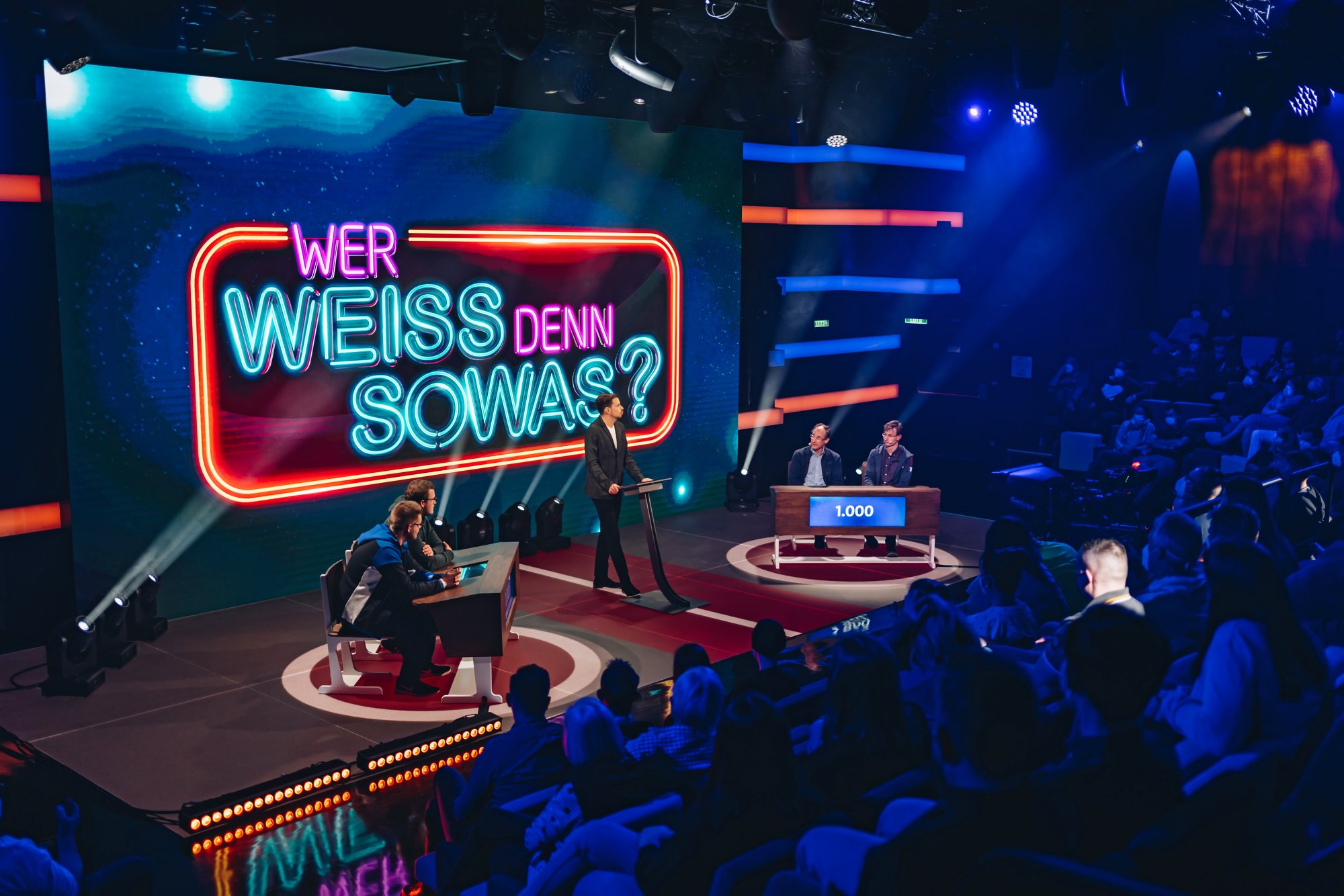 Showmaster und Teilnehmer der “Wer weiss denn sowas?”-Show