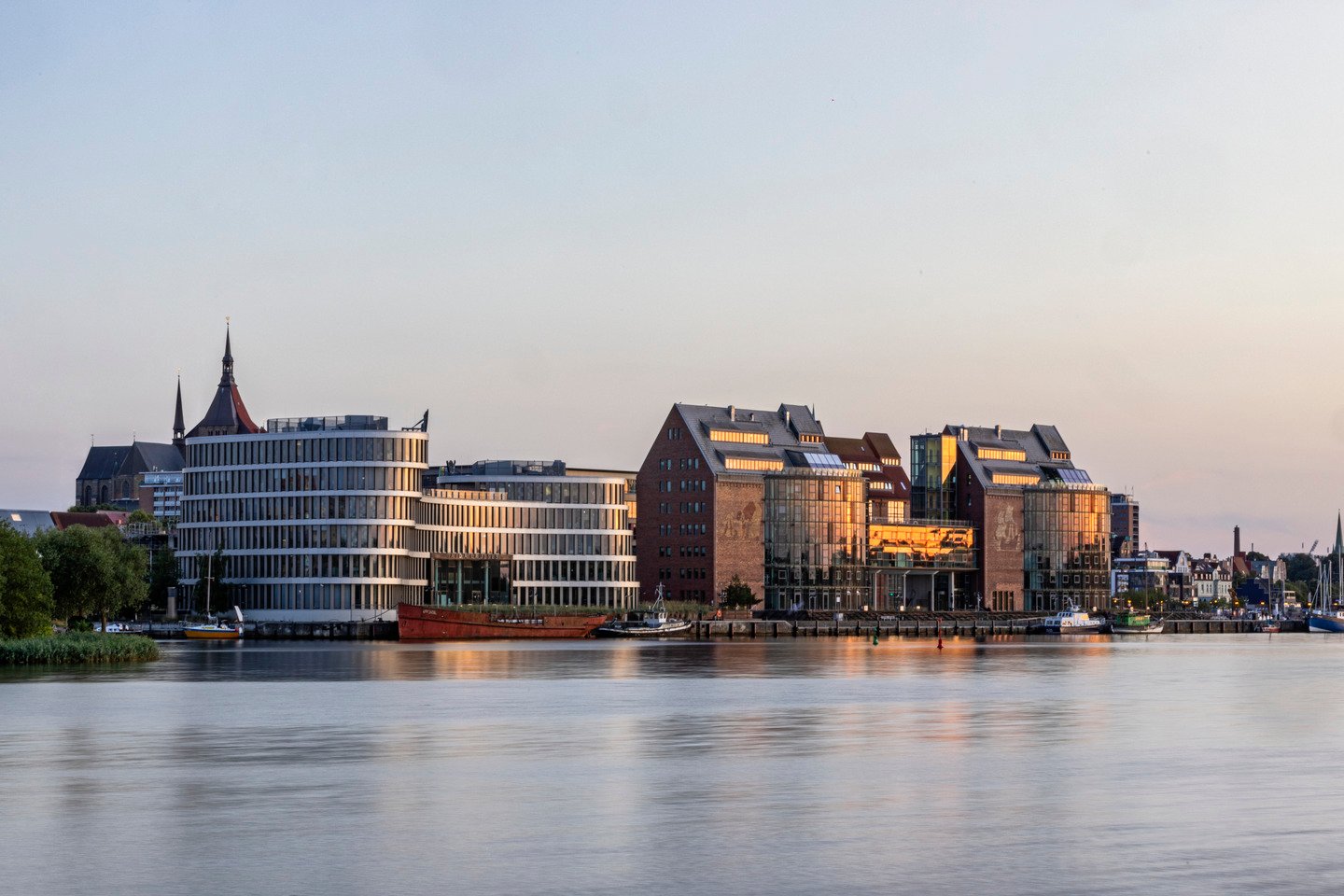 AIDA buildings on the waterfront in Rostock