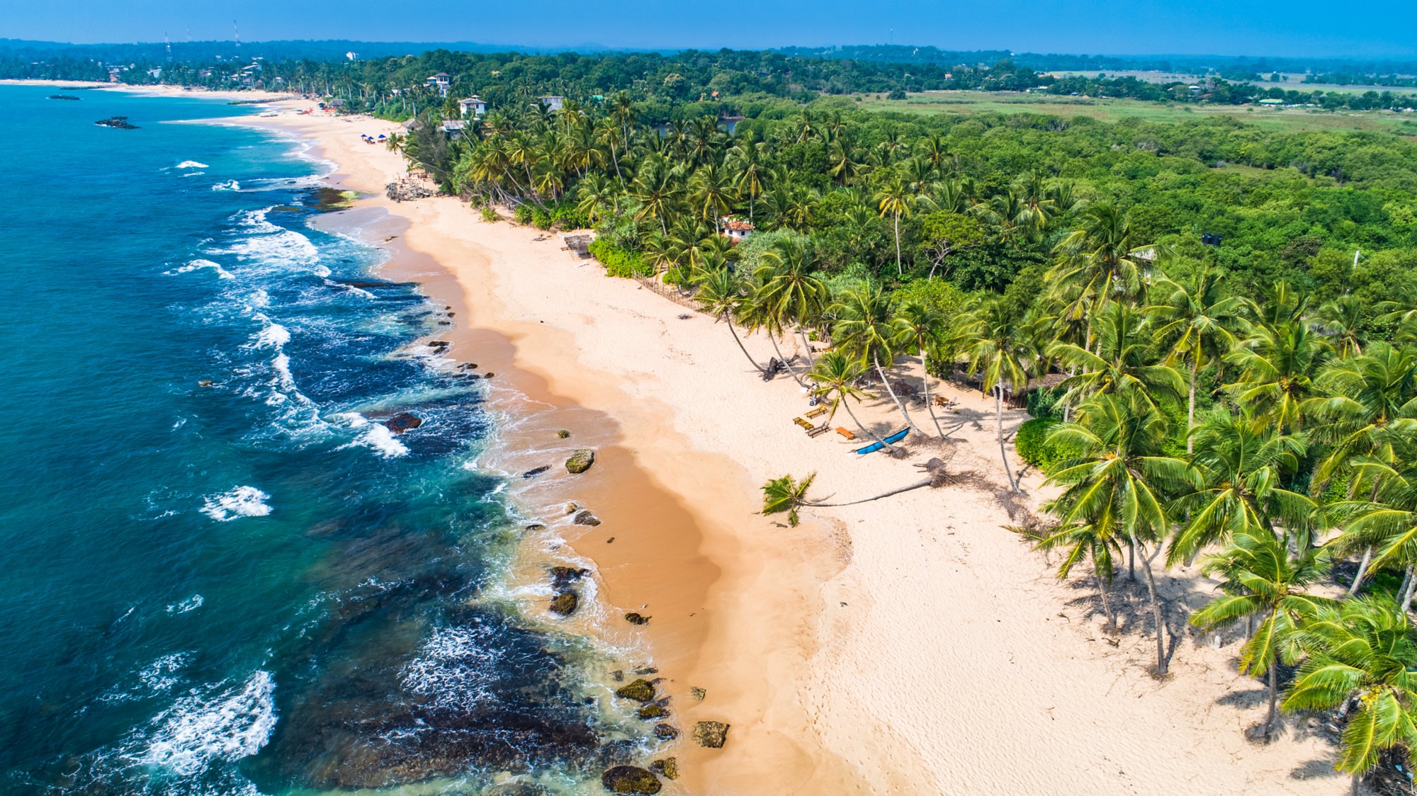 Aerial. Tangalle beach. Sri Lanka.