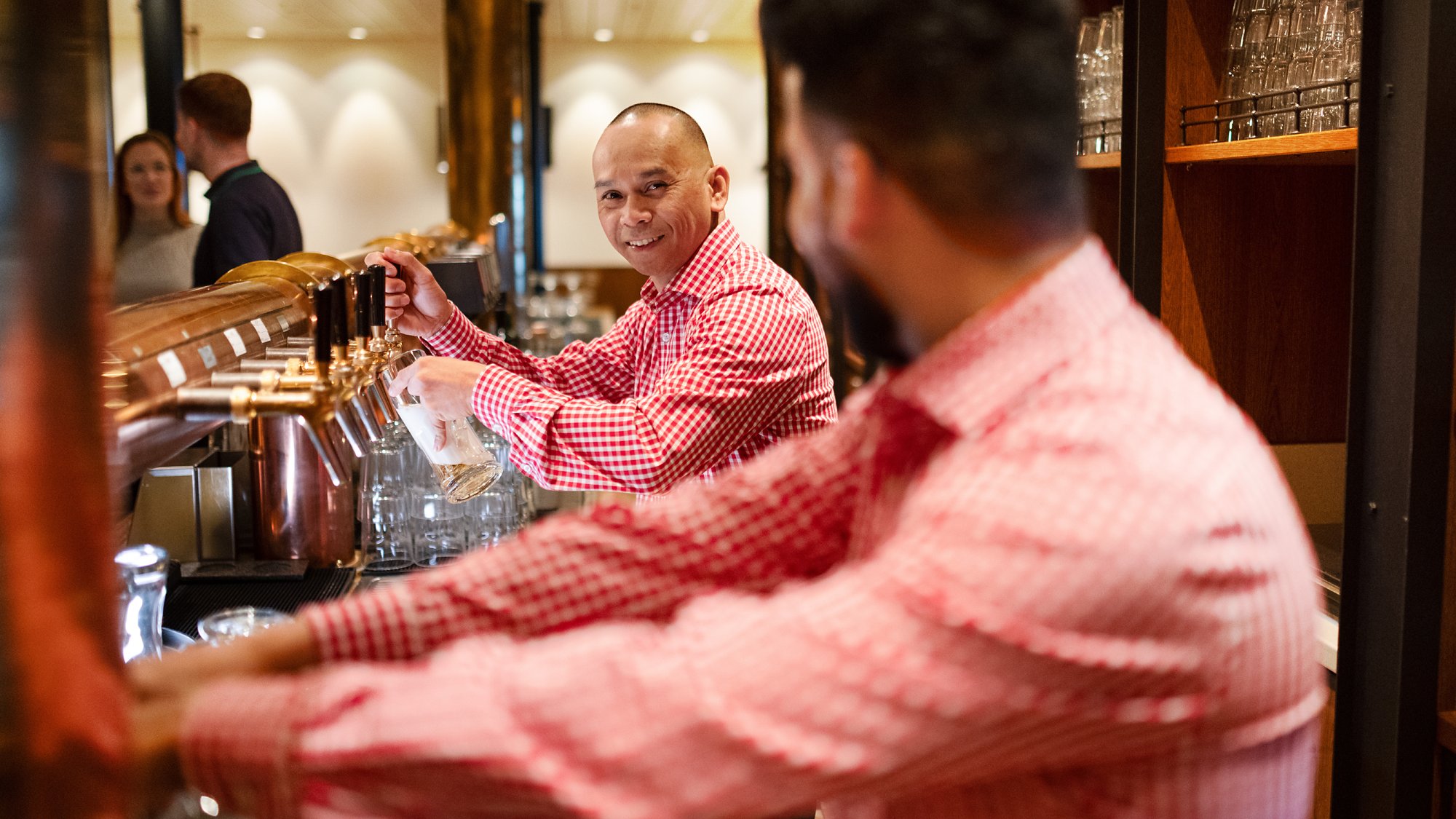AIDA crew members process guests' orders