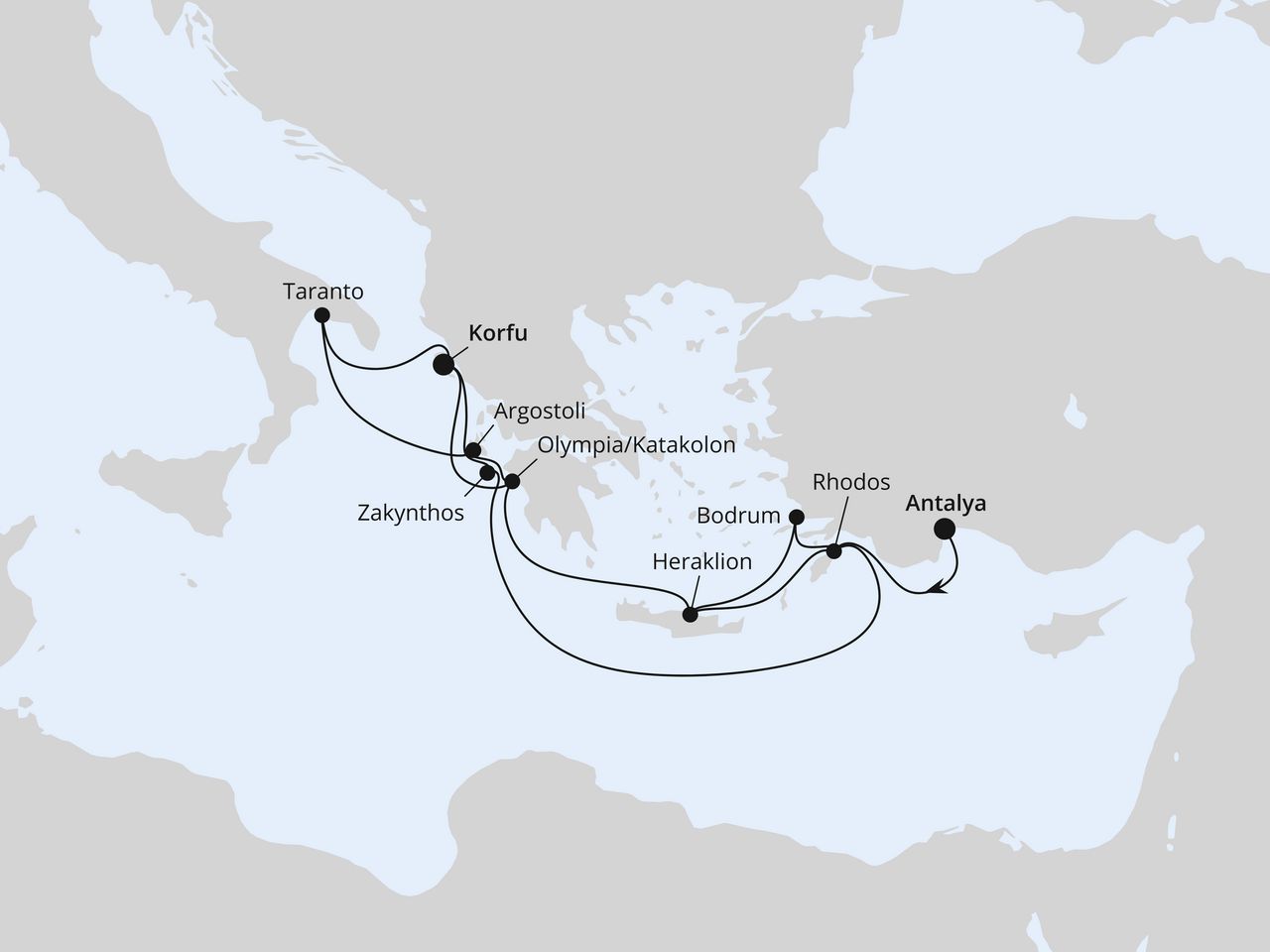 Griechenland & Mittelmeerinseln ab Antalya