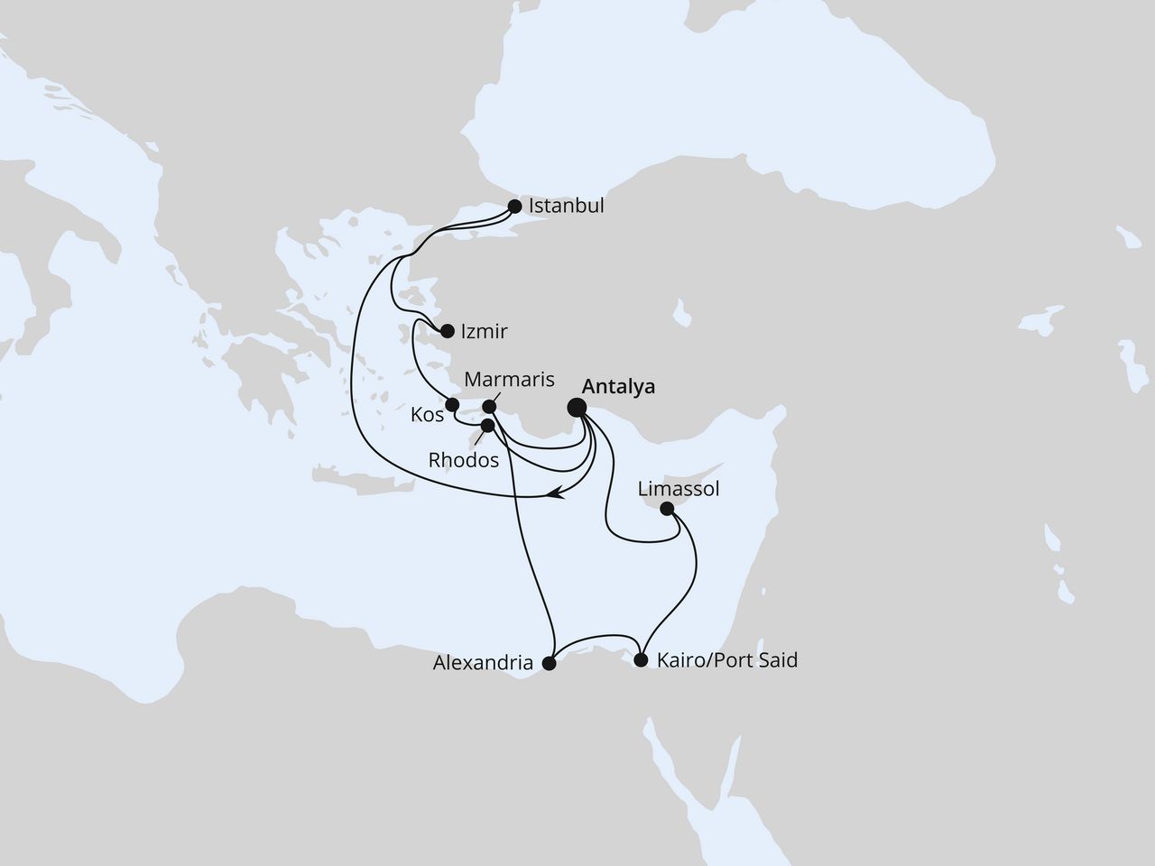 Östliches Mittelmeer mit Istanbul & Ägypten