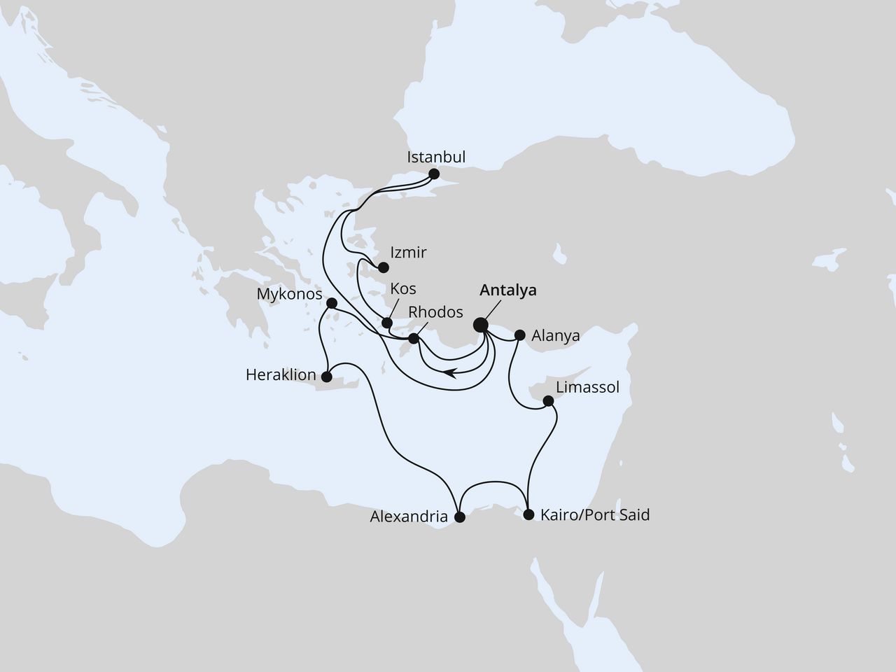 Mittelmeer-Reise zu Ostern mit Ägypten & Türkei