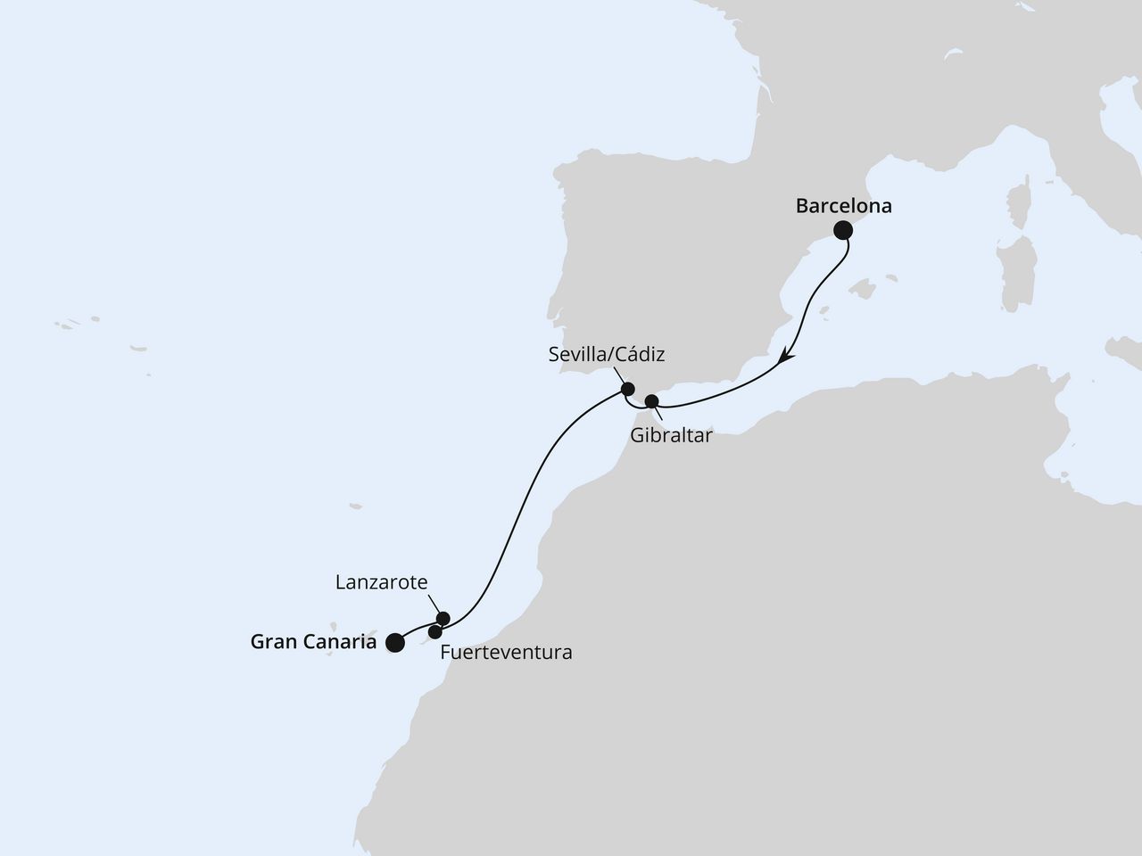 Andalusien & Kanaren ab Barcelona 1