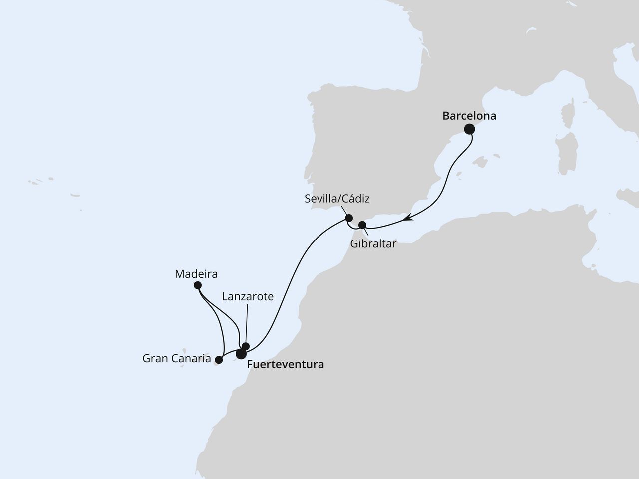 Andalusien, Madeira & Kanaren ab Barcelona 2
