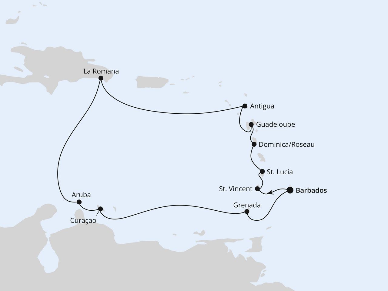 Karibische Inseln ab Barbados
