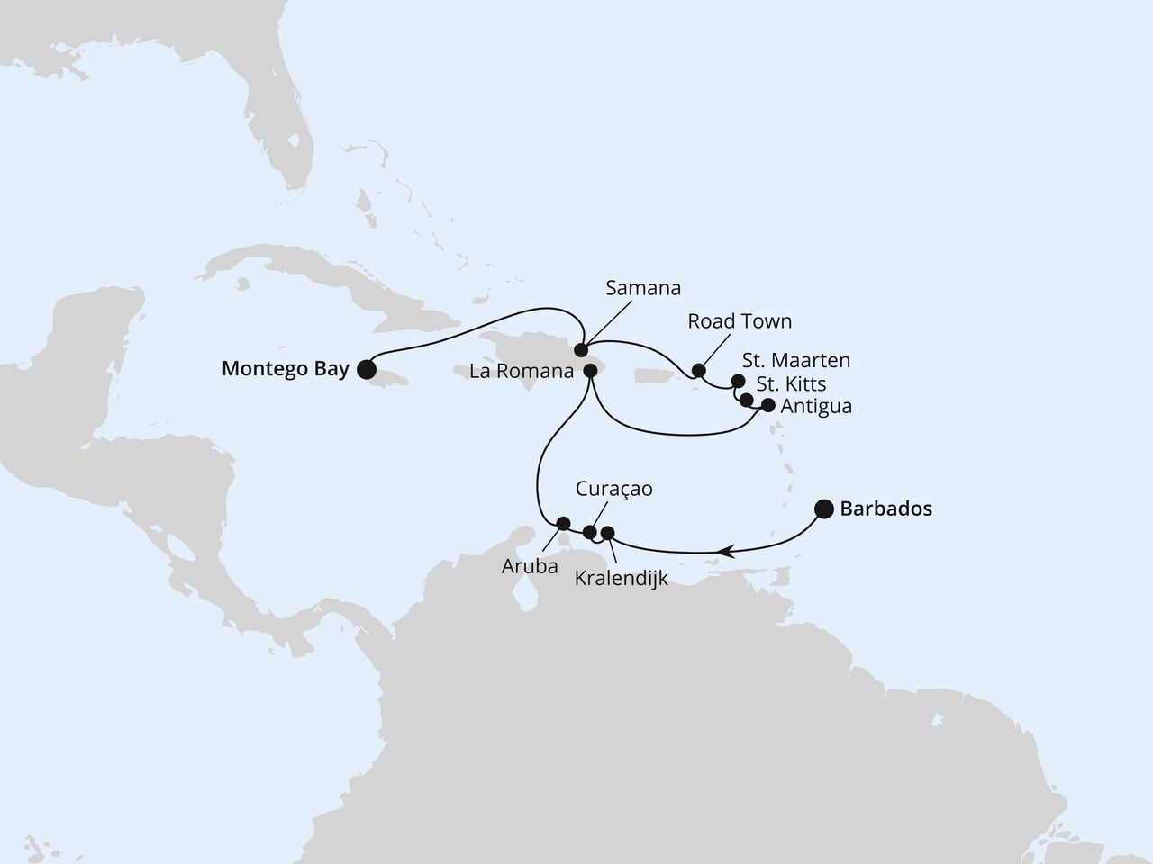 Karibische Inseln ab Barbados