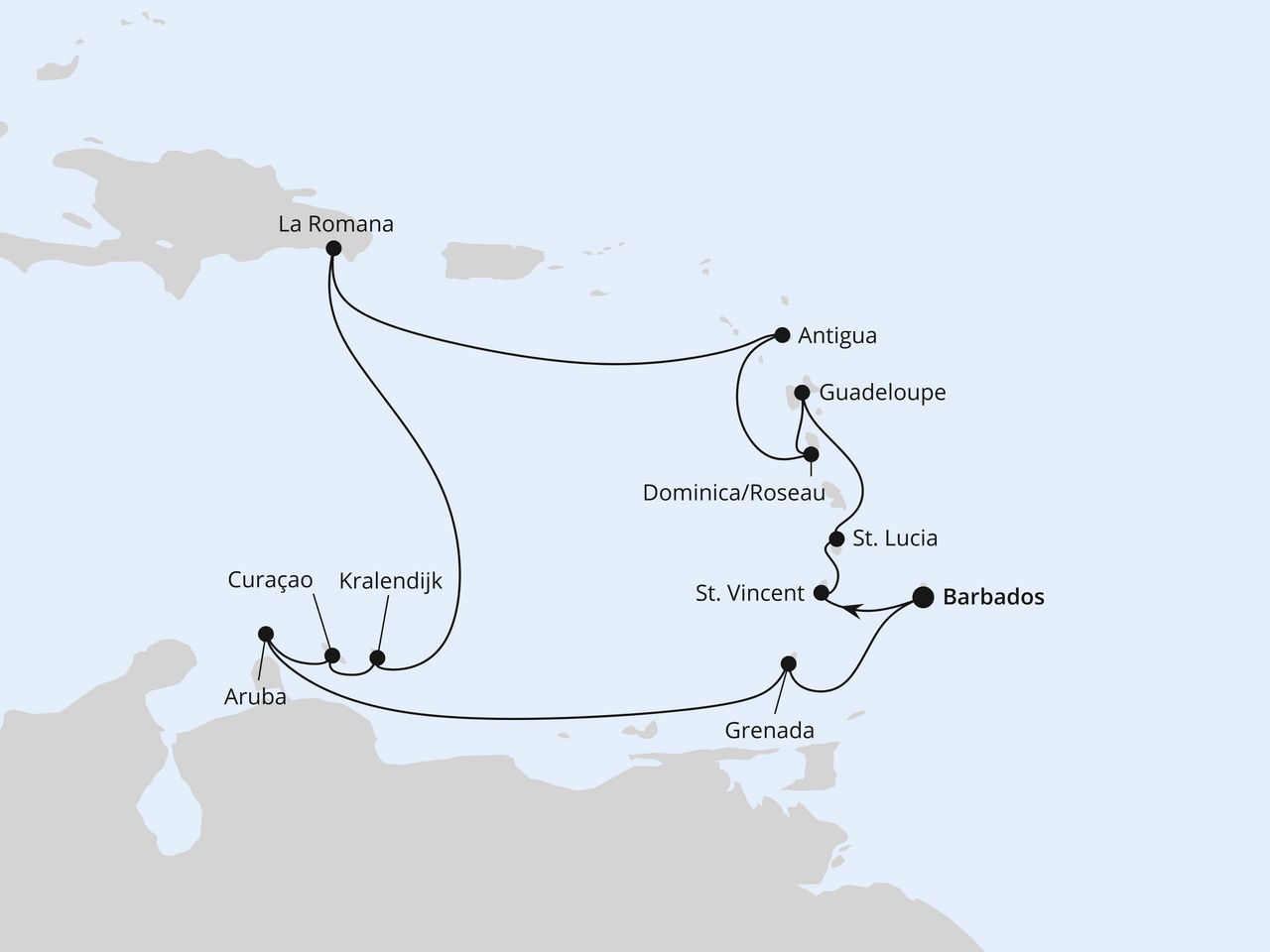 Karibische Inseln ab Barbados