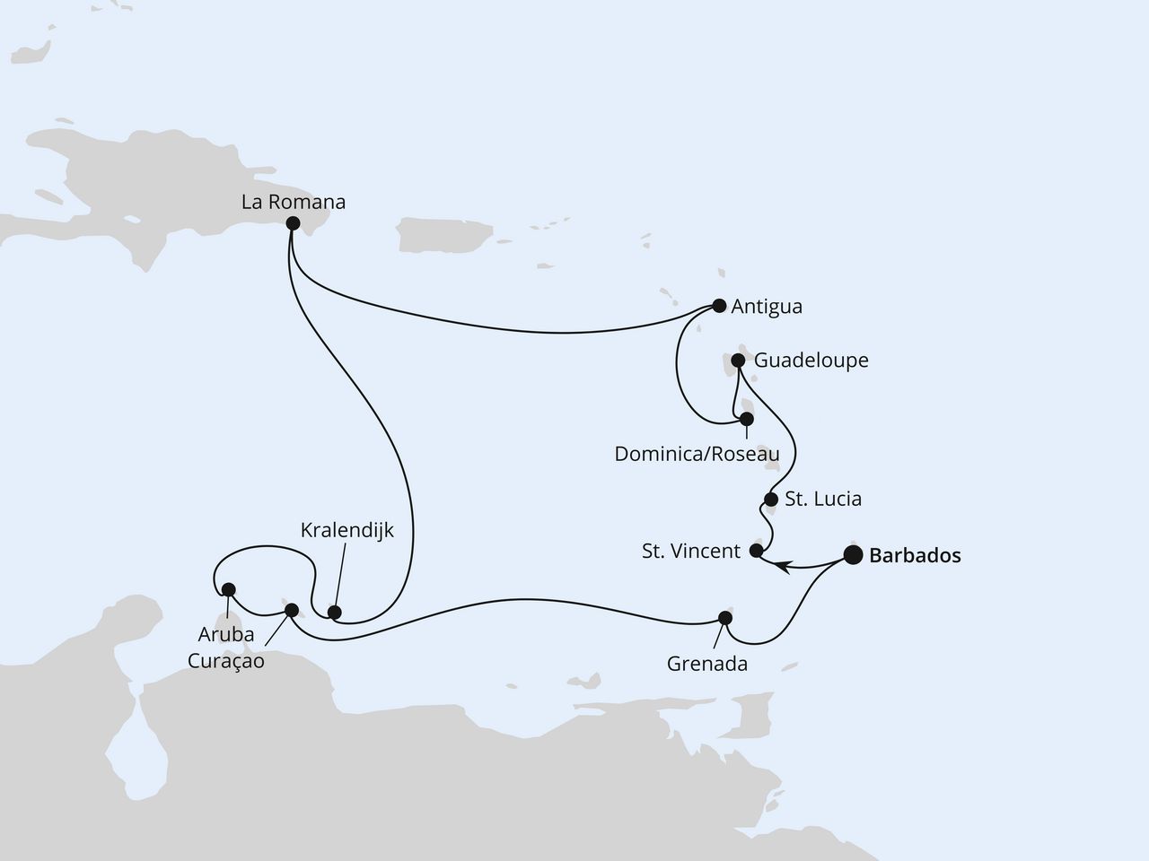 Karibische Inseln ab Barbados