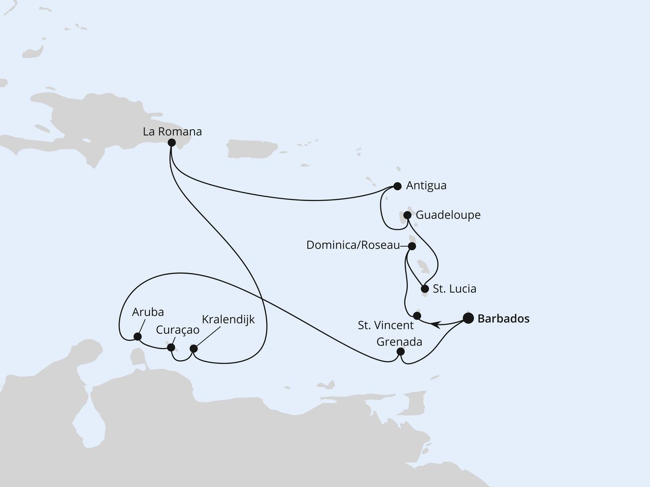 Karibische Inseln ab Barbados