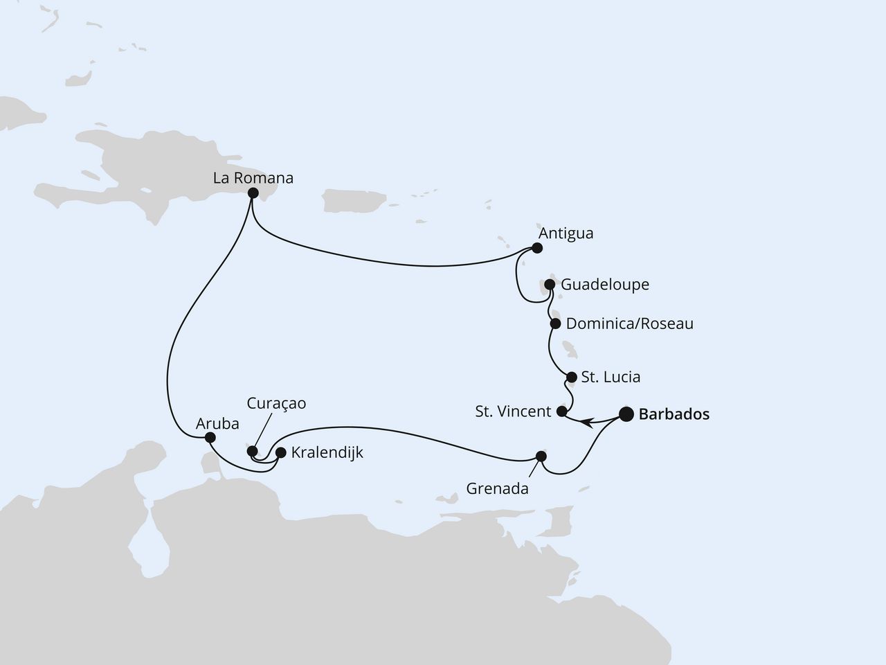 Karibische Inseln ab Barbados