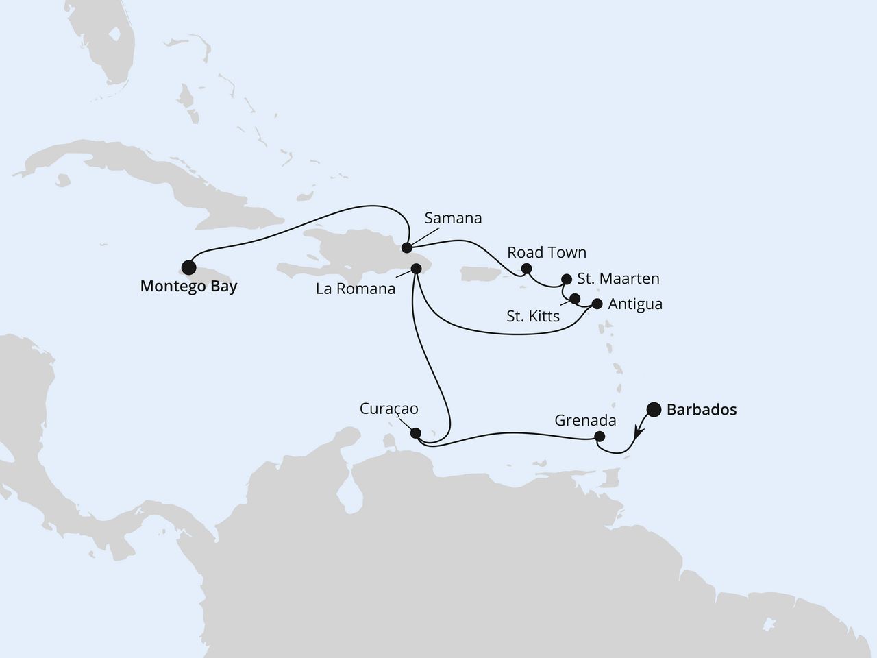 Karibische Inseln ab Barbados