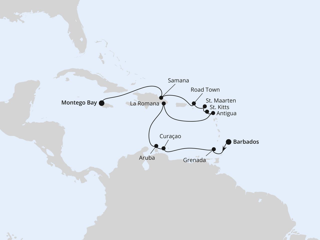 Karibische Inseln ab Barbados