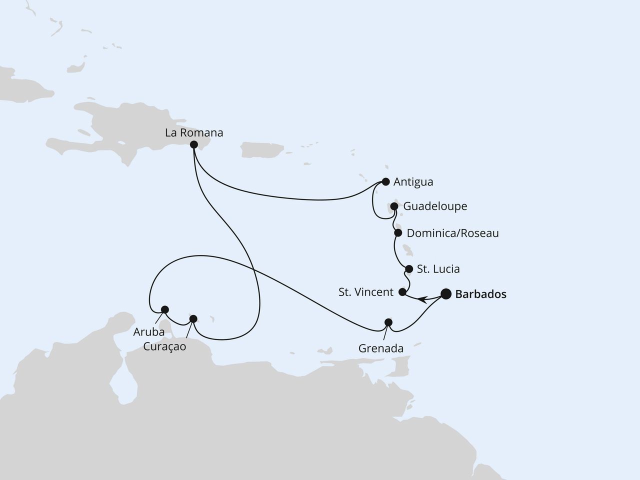 Karibische Inseln ab Barbados
