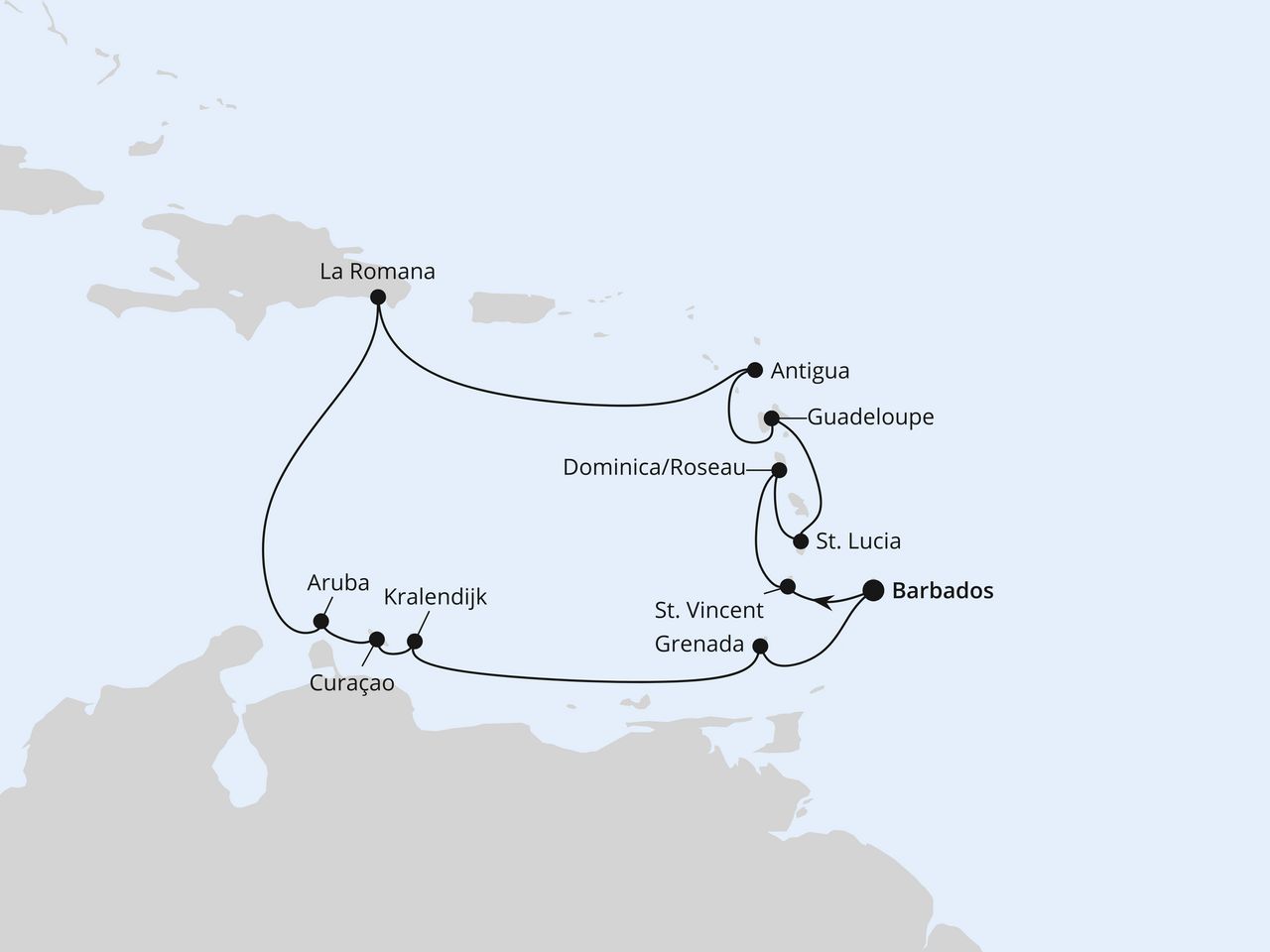 Karibische Inseln ab Barbados
