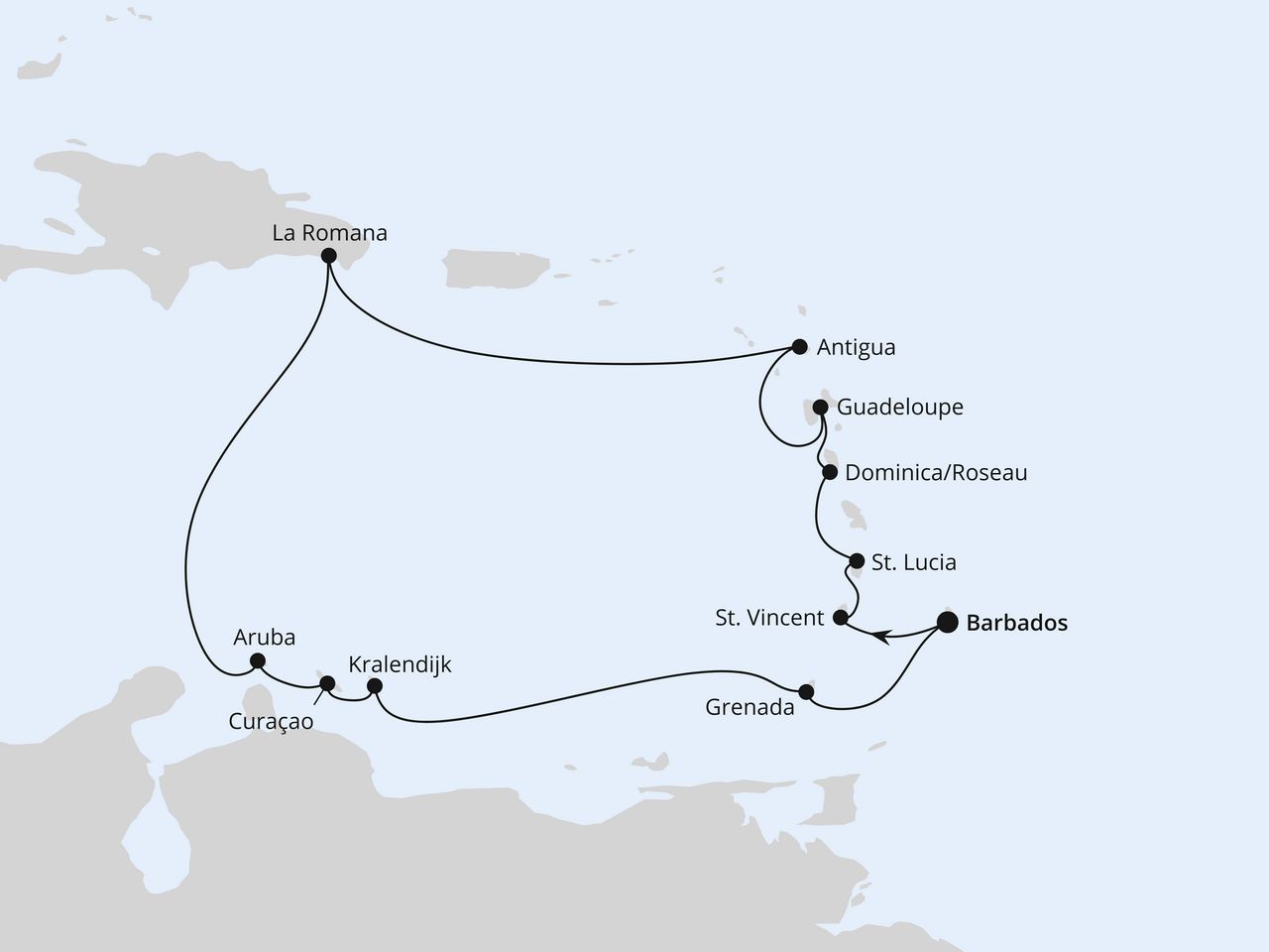 Karibische Inseln ab Barbados