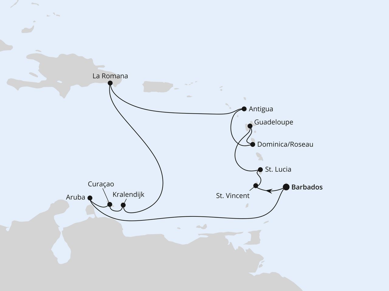 Karibische Inseln ab Barbados