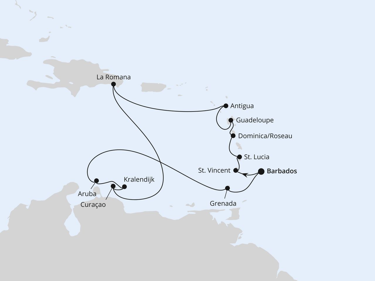 Karibische Inseln ab Barbados