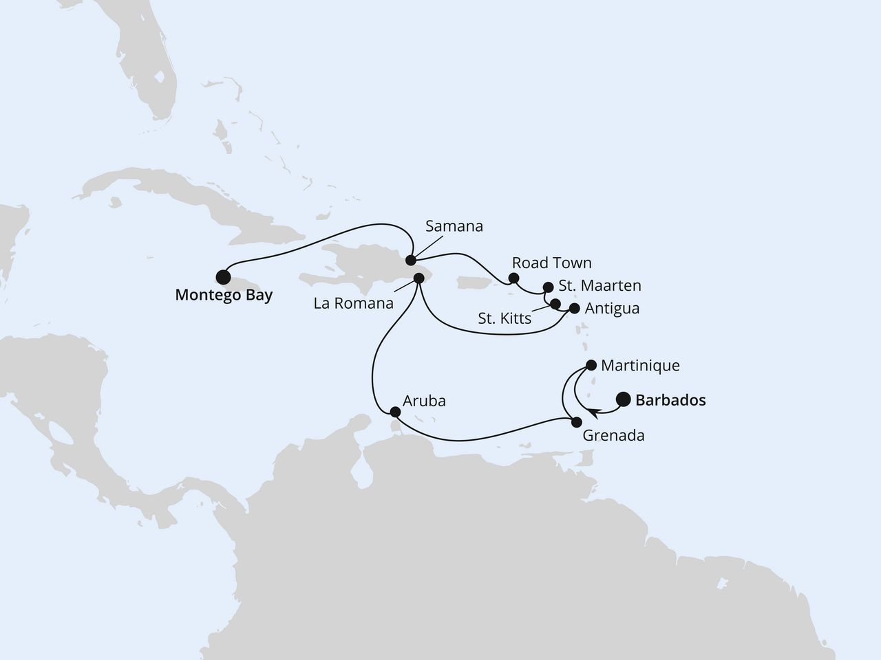 Karibische Inseln ab Barbados