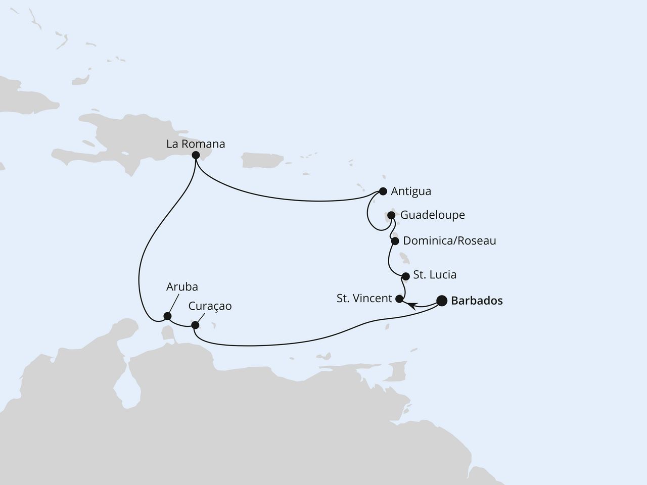 Karibische Inseln ab Barbados