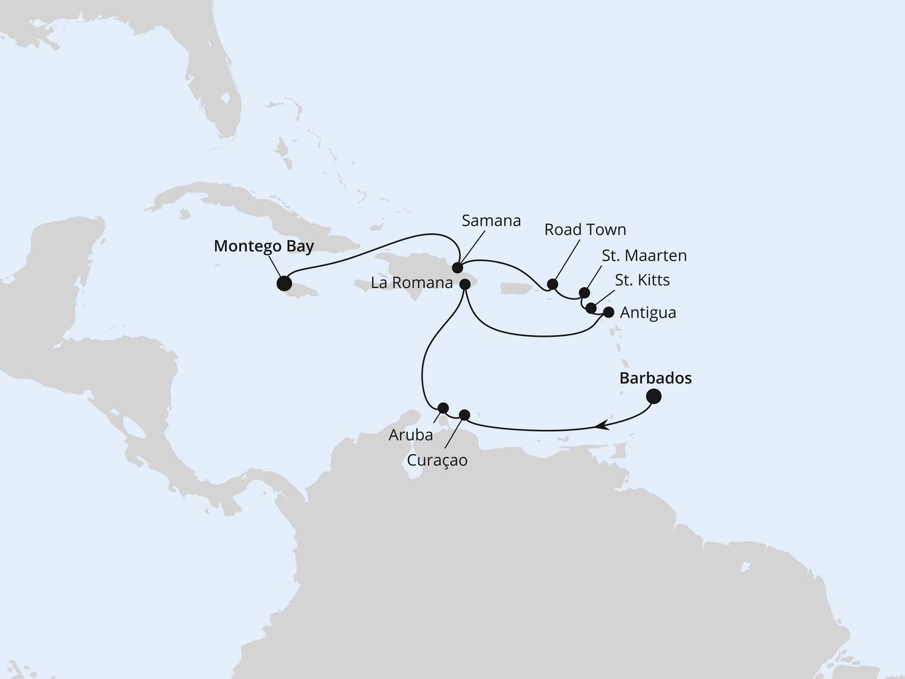 Karibische Inseln ab Barbados