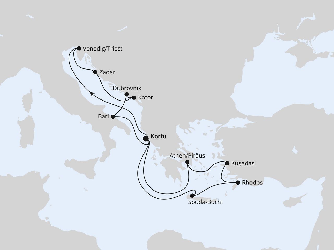 Adria & Griechenland ab Korfu 1