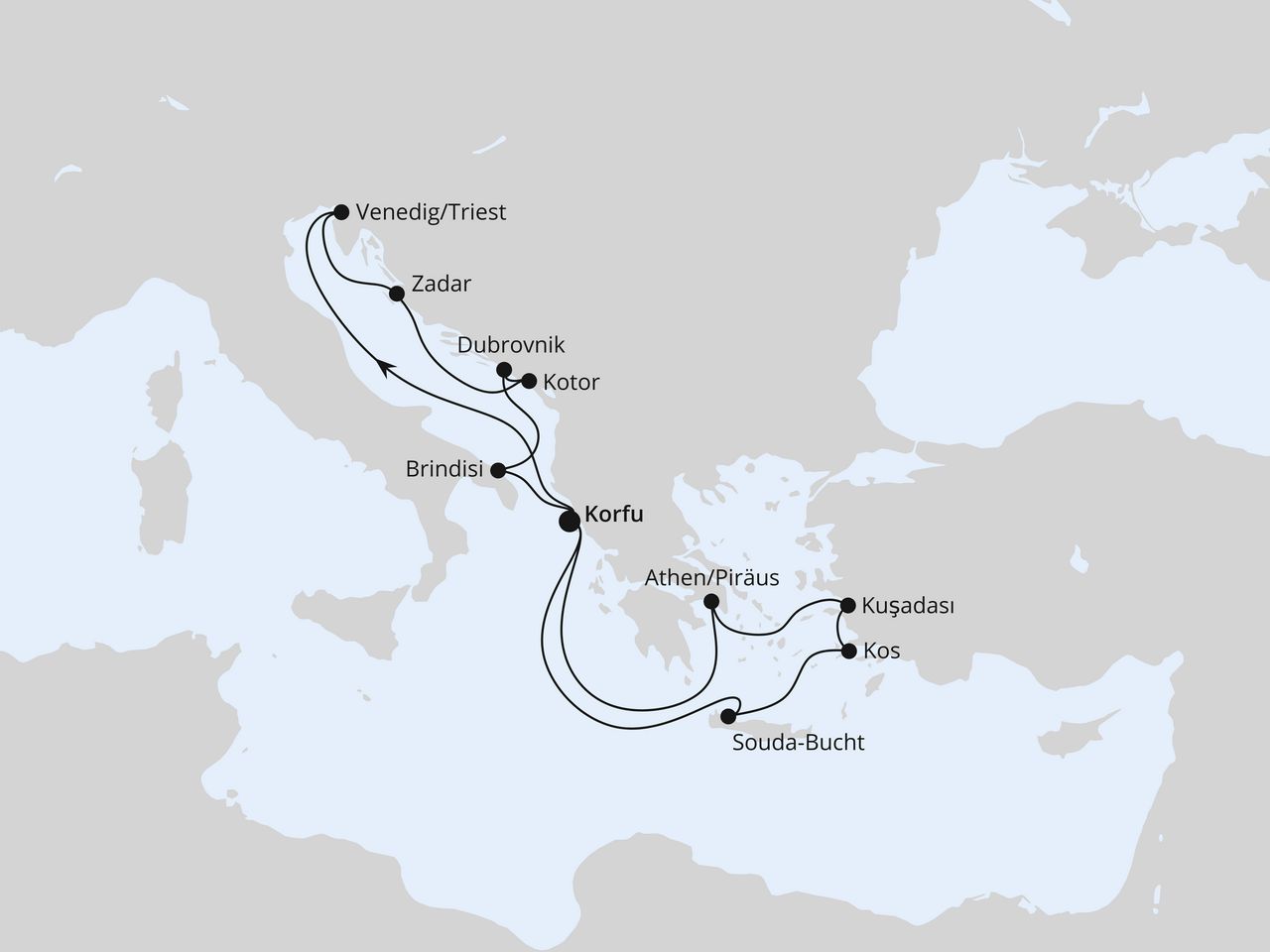 Adria & Griechenland ab Korfu 1