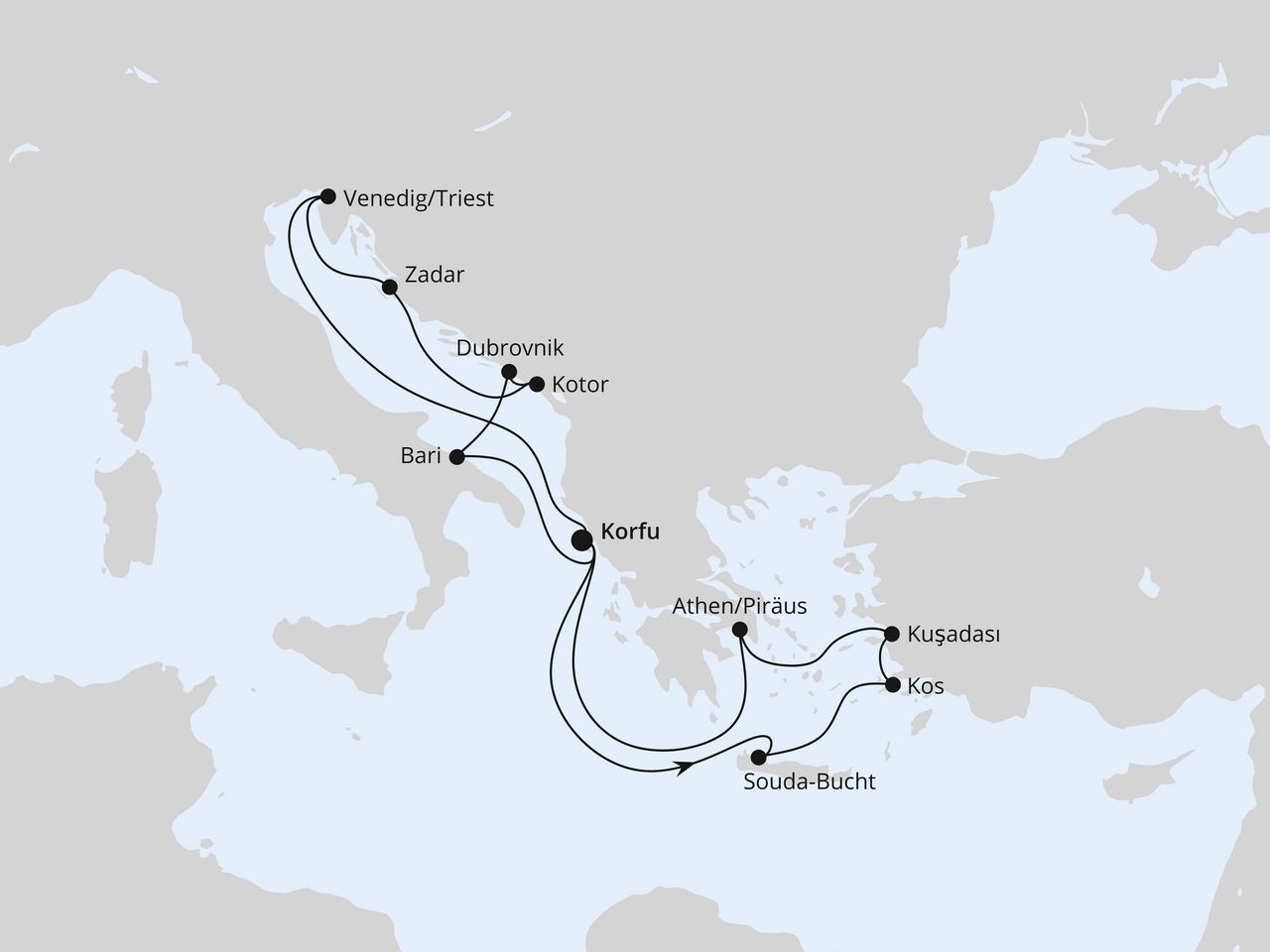 Adria & Griechenland ab Korfu 2