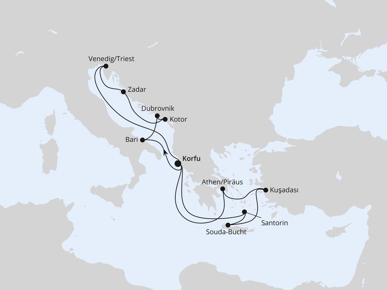 Adria & Griechenland ab Korfu 1