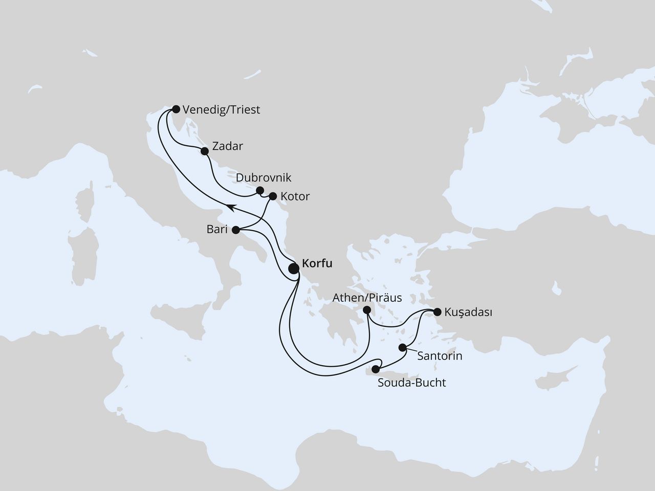 Adria & Griechenland ab Korfu 1