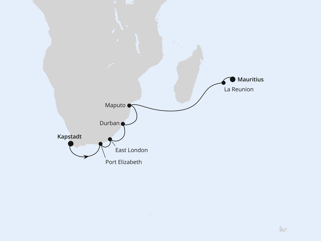 Südafrika mit La Réunion & Mauritius 2