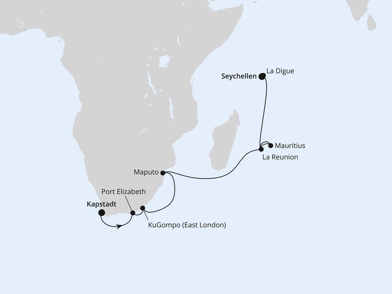 Seychellen, Mauritius & Südafrika 1