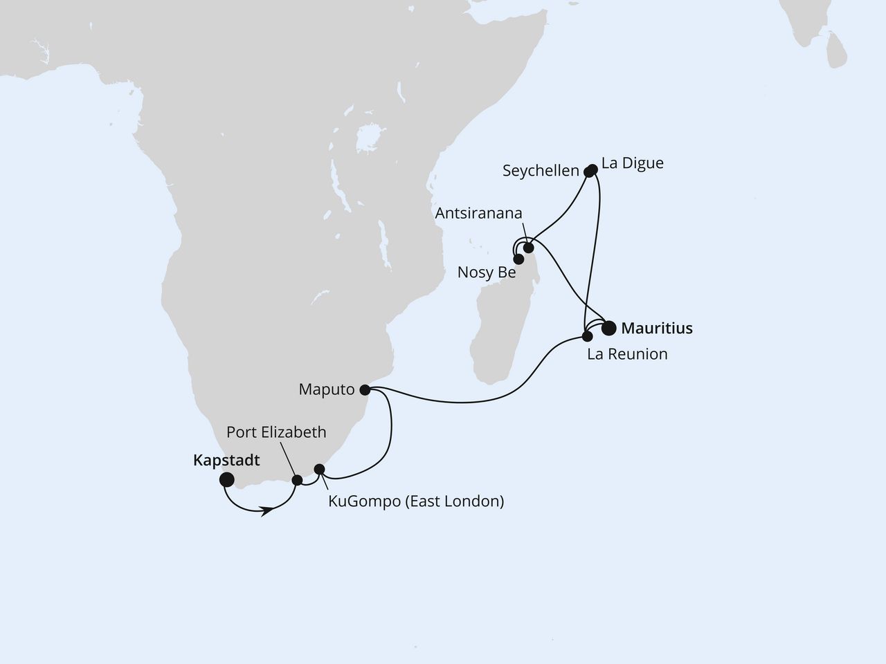 Südafrika, Seychellen, Mauritius & Madagaskar 1