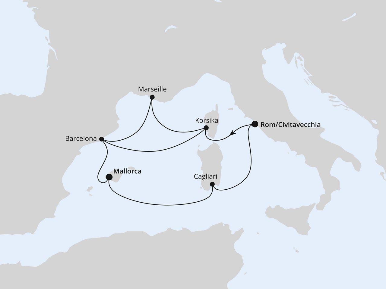 Spanien, Frankreich & Italien ab Civitavecchia 2