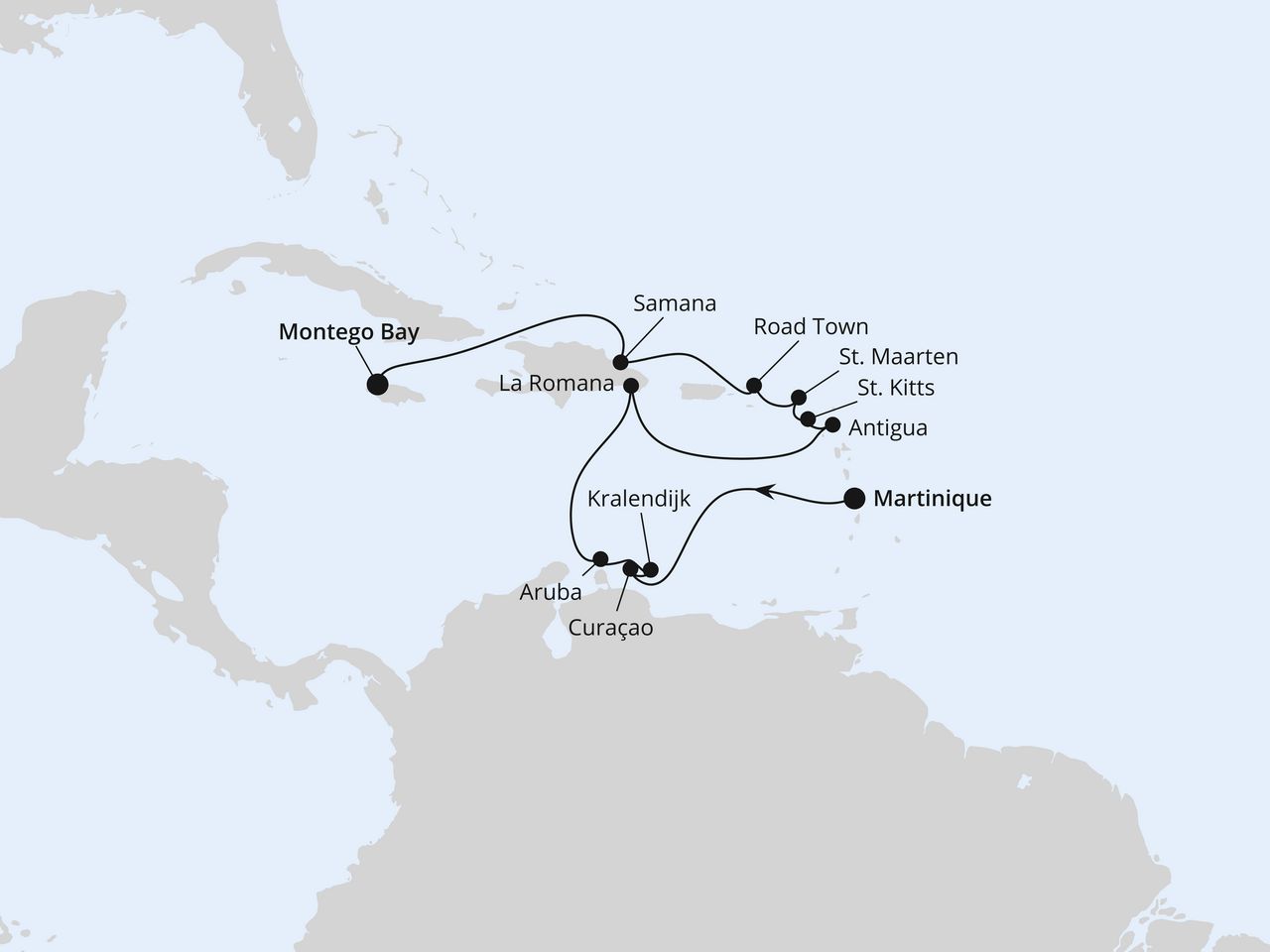 Karibische Inseln ab Martinique
