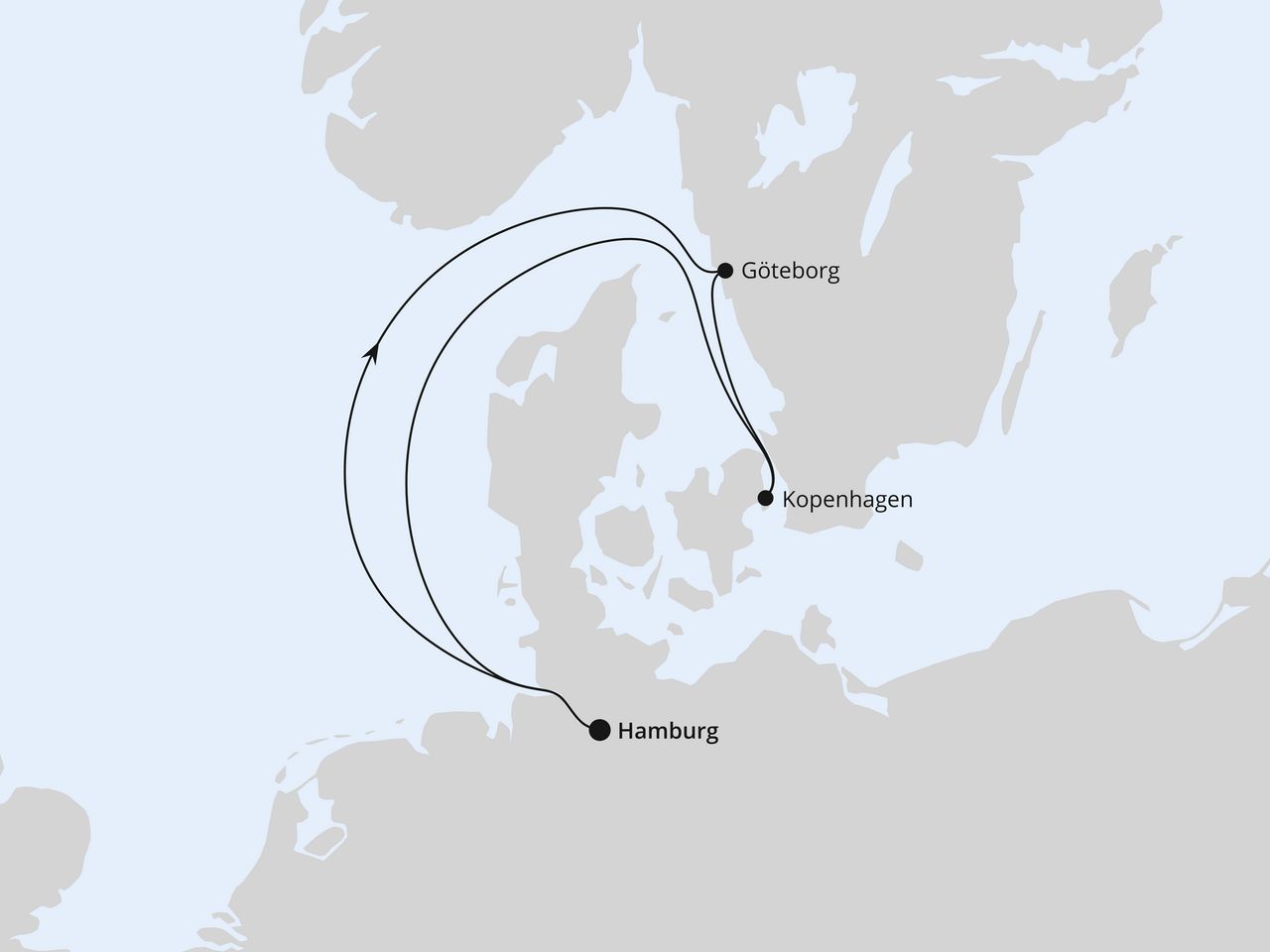 Routenkarte: FESTIVAL Cruise