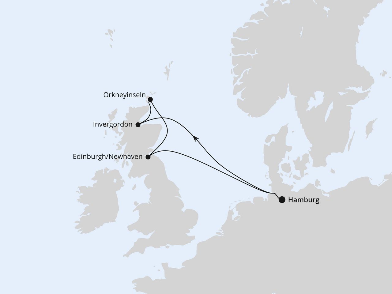 Großbritannien ab Hamburg