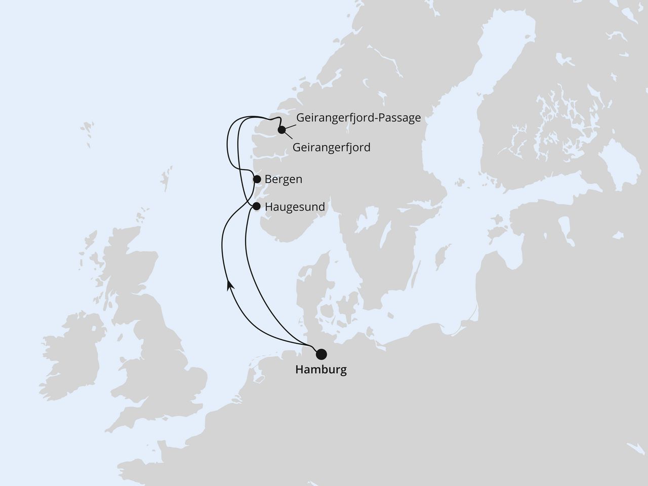 Norwegen mit Geiranger ab Hamburg