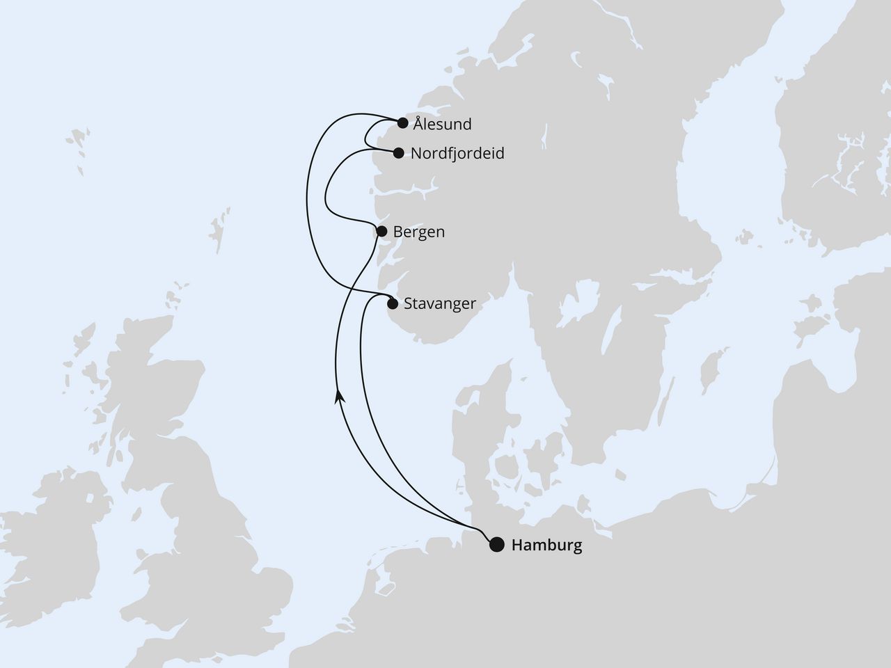 Norwegen ab Hamburg