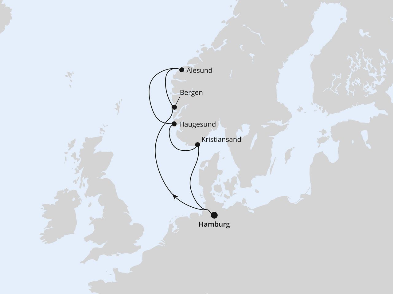 Norwegen ab Hamburg