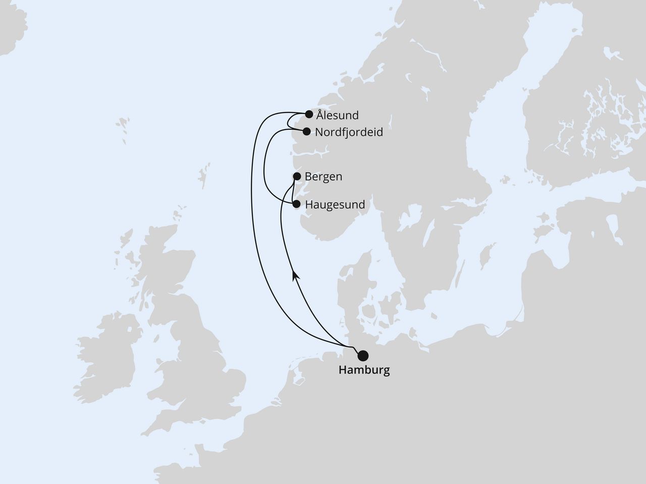 Norwegen ab Hamburg