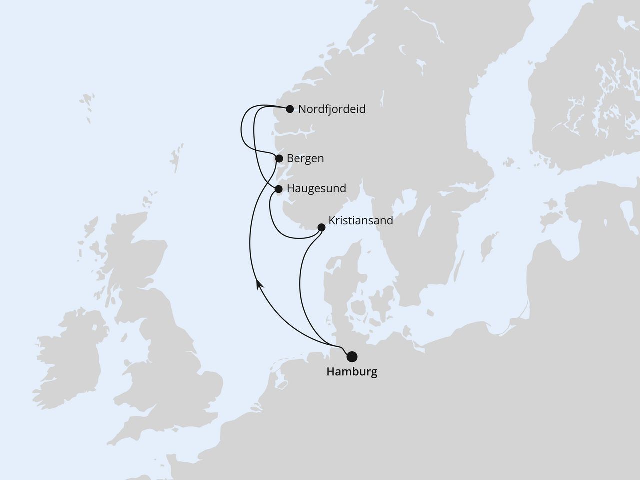 Norwegen ab Hamburg