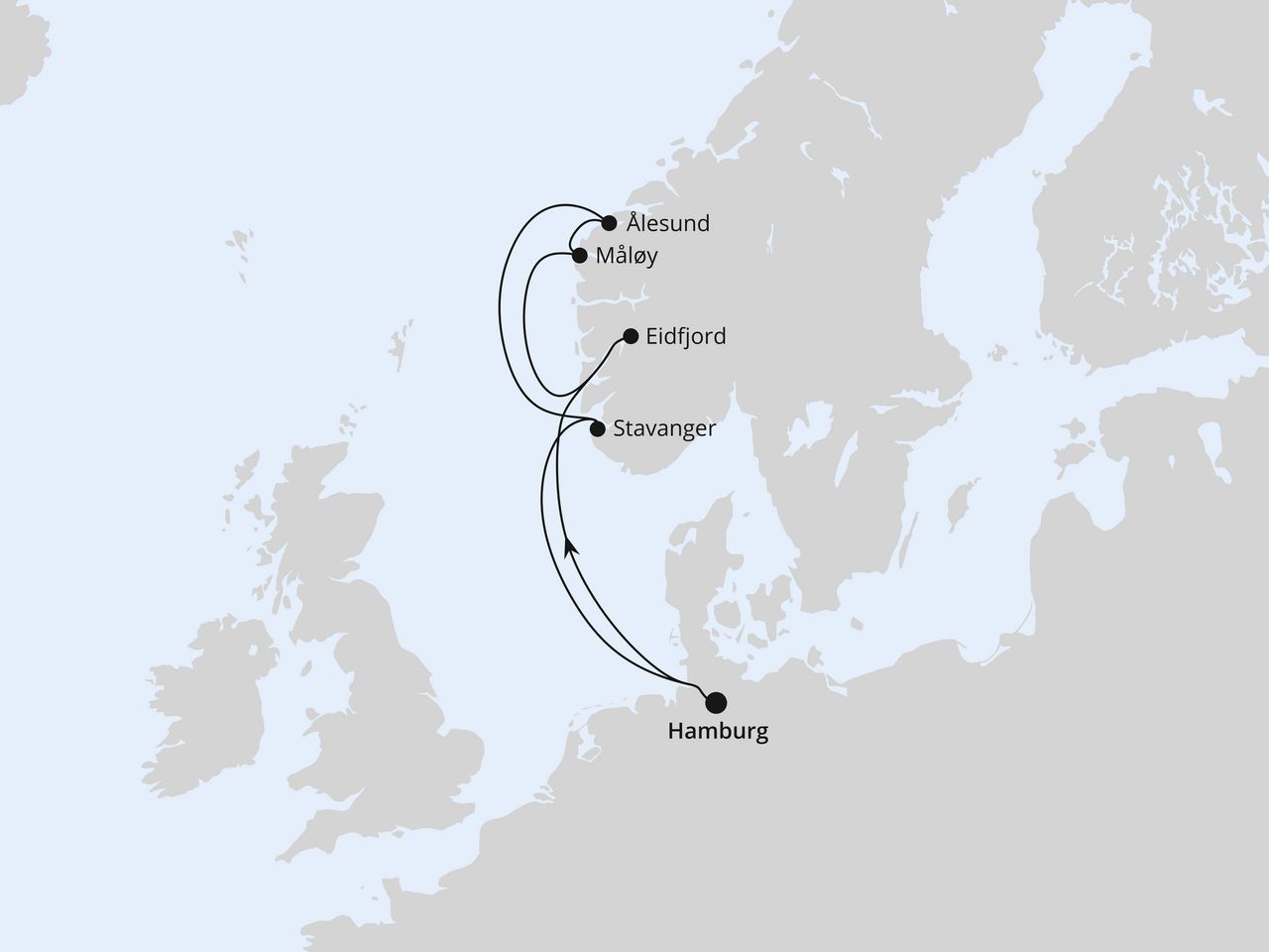 Norwegen ab Hamburg