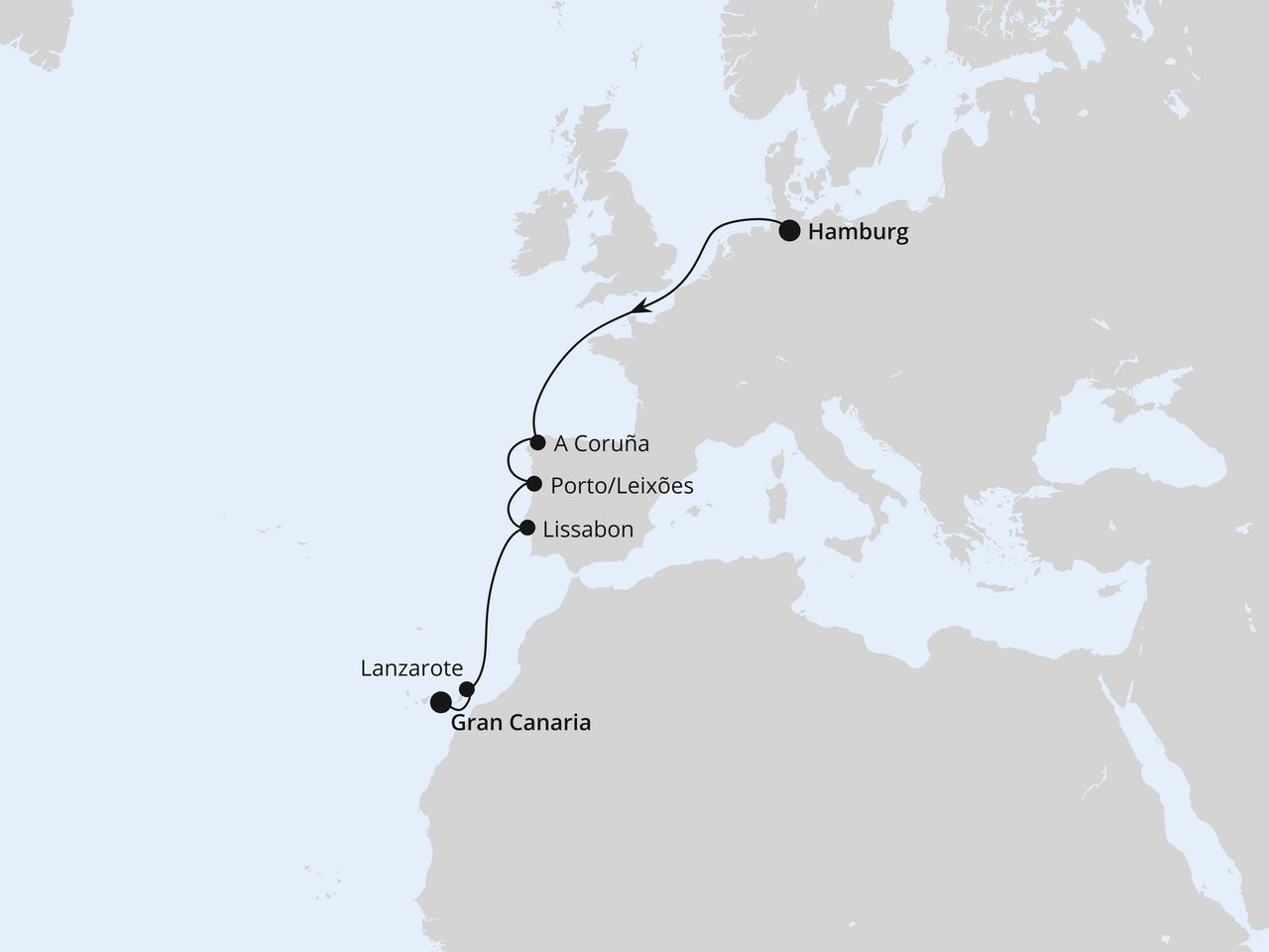 Von Hamburg nach Gran Canaria