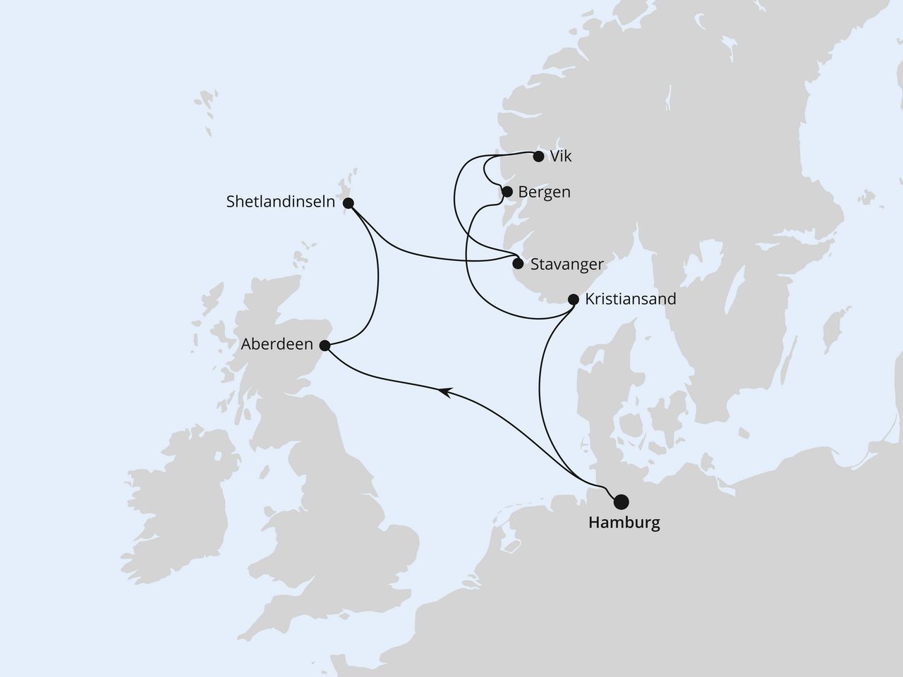 Großbritannien & Norwegen ab Hamburg
