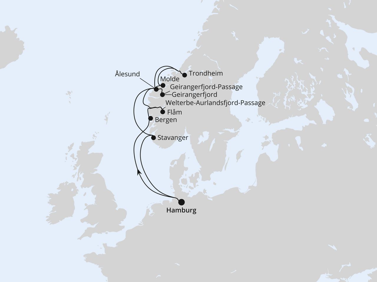 Norwegens Fjord-Weltnaturerbe ab Hamburg 1