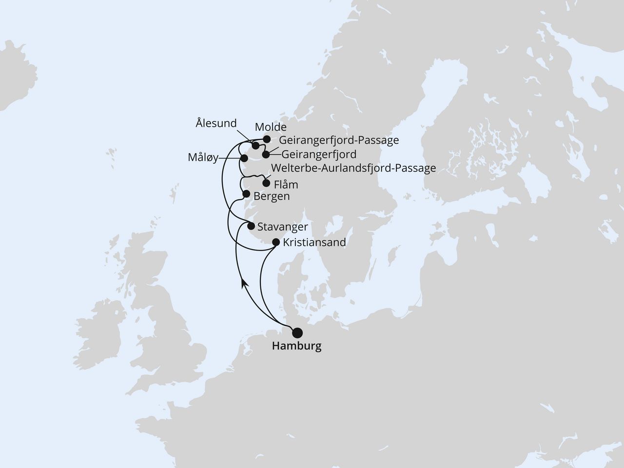 Norwegens Fjord-Weltnaturerbe ab Hamburg 2