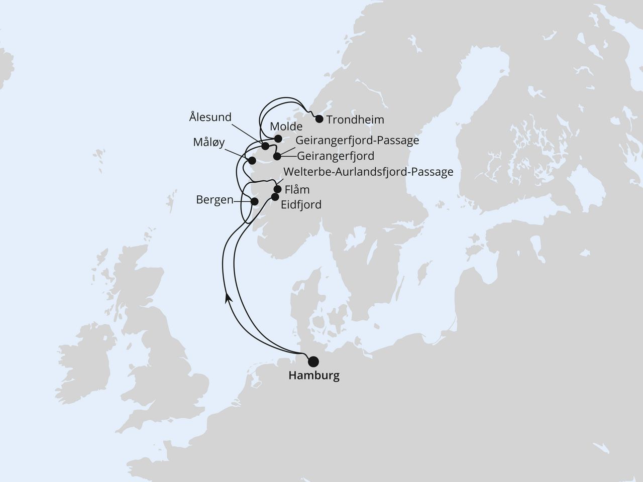 Norwegens Fjord-Weltnaturerbe ab Hamburg 2